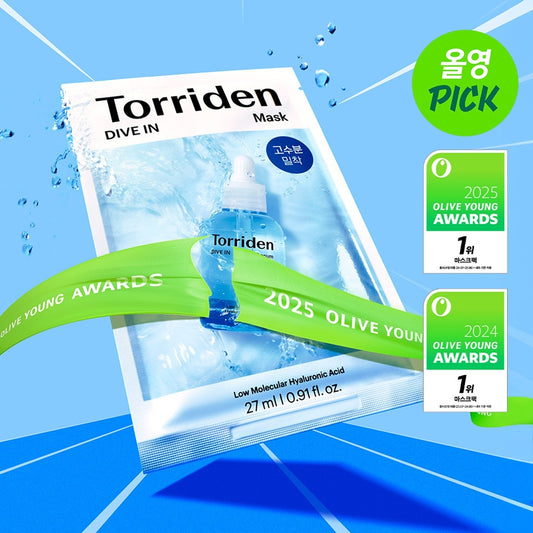Torriden DIVE-IN Low Molecular Hyaluronic Acid Mask – Pack of 10