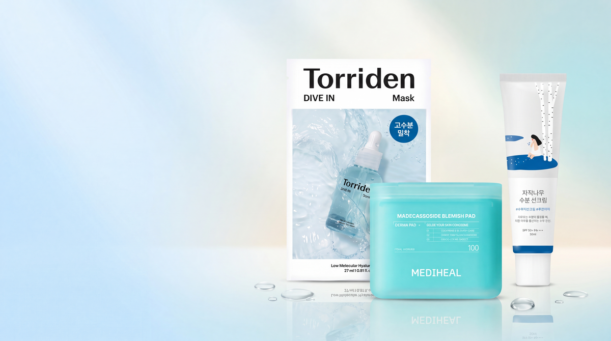 Sélection été PYEONA avec Torriden, MEDIHEAL et ROUND LAB